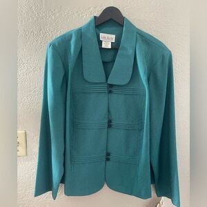 NWT‎ Vintage 1980s Lady Dorby Teal/Black Women's checkered Jacket Size 22W